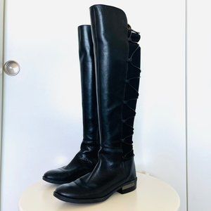Vince Camuto Knee High Lace Up Back Boots Size 7